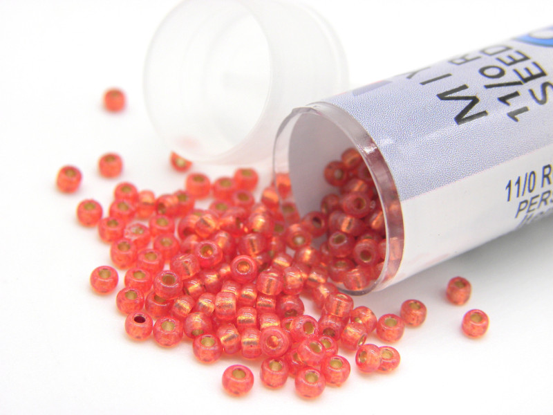 11/0 (2 mm) Runde Miyuki Rocailles (8,5 gr Röhrchen) - DURACOAT Persimmon S/L (11-94244)