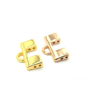 PIPERI II 3-Row TILA Bead Endings in 24K Gold Plat...