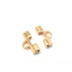 Soros II 3-Row HALF-TILA Bead Endings in 24K Gold Plated, Ant. Silver Plated or Rose Gold Plated (1 Pair)