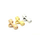 Soros II 3-Row HALF-TILA Bead Endings in 24K Gold Plated, Ant. Silver Plated or Rose Gold Plated (1 Pair)