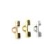 Soros II 3-Row HALF-TILA Bead Endings in 24K Gold Plated, Ant. Silver Plated or Rose Gold Plated (1 Pair)