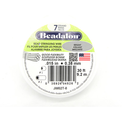 0.38 mm Beadalon 7-Strand Schmuckdraht (9,2 m) - Bright