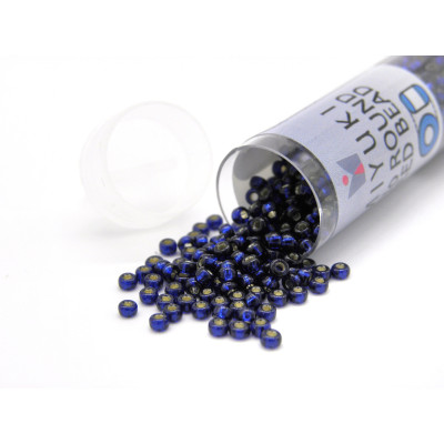 11/0 Miyuki Round Seed Beads -  DURACOAT Navy Blue S/L (11-94281) - 8.5 g Vial