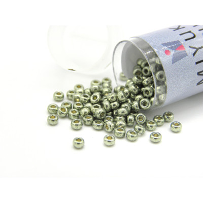 11/0 (2 mm) Miyuki Round Japanese Seed Beads - DURACOAT Galv Sea Green (11-94215) - 8.5 g Vial