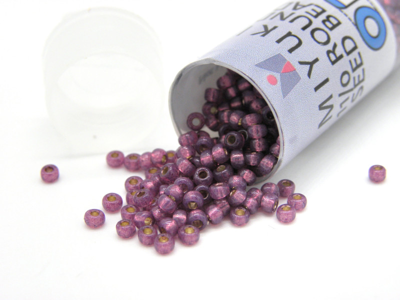 Runde Miyuki Rocailles 11/0 DURACOAT Dark Lilac S/L (11-94248) - 8,5 gr Röhrchen