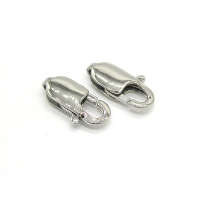 16 x 8 mm, XL 316 Edelstahl Karabinerverschlüsse, oval, Edelstahlfarbe, 1 mm Bohrung (1 Stck.)