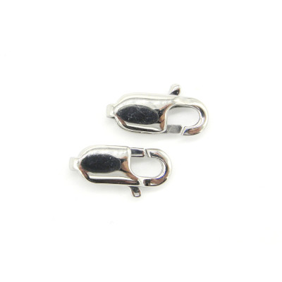 13 x 6 mm, Mittelgroße 304 Edelstahl Karabinerverschlüsse, oval, Edelstahlfarbe, 1 mm Bohrung (1 oder 10 Stck.)