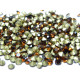 100 Pc. Grade AA Back-Foiled Glass Rhinestone Chatons - Foil-Backed Diamond Shape - Choice of Sizes - Coffee (Brown)