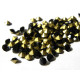 100 Pc. Grade A Back-Foiled Glass Rhinestone Chatons - Foil-Backed Diamond Shape - Choice of Sizes - Jet (Black)
