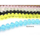 10 mm Large Faceted Flat Round Glass Beads (Rondelle Beads) - Choice of Colours - 34 beads