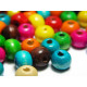 9 x 7 mm Near Round Wooden Beads - Mixed Colours - 100 pc