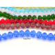 10 mm Large Faceted Flat Round Glass Beads (Rondelle Beads) - Choice of Colours - 34 beads