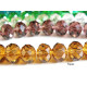10 mm Large Faceted Flat Round Glass Beads (Rondelle Beads) - Choice of Colours - 34 beads