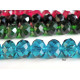 10 mm Large Faceted Flat Round Glass Beads (Rondelle Beads) - Choice of Colours - 34 beads