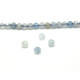 3 mm Small Round Faceted Natural Aquamarine Beads - 35 pc