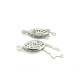 21x7 mm Oval Stainless Steel Box Clasp, Fish Hook Clasp - Silver or 24K Gold Plated (2 Pc.)