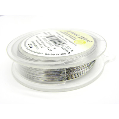 0,3 mm (D) x 36,6 m (L) - 28 GA - Beadalon Artistic Wire - Edelstahl Schmuckdraht - Silberfarben