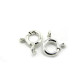 9 mm Large 925 Sterling Silver Bolt Rings Clasps With Open Ring - 2,10 Pc.