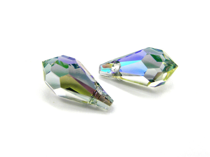 Swarovski® 6000 Tropfen-Anhänger 11 mm - Crystal Paradise Shine - 2 Stück