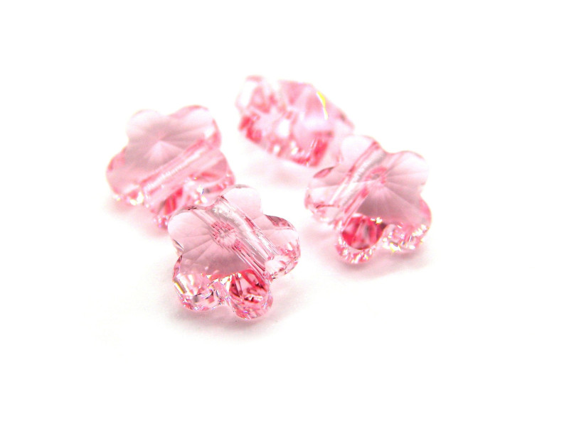 6 mm Rare Swarovski® Crystal 5744 Flower - Genuine Austrian Crystal - Light Rose (223) - 4 pc