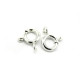 9 mm Large 925 Sterling Silver Bolt Rings Clasps With Open Ring - 2,10 Pc.
