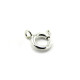 9 mm Large 925 Sterling Silver Bolt Rings Clasps With Open Ring - 2,10 Pc.