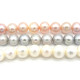8 mm Near-Round Freshwater Pearls - Grade A - Cream-White, Pink, Grey
