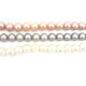 8 mm Near-Round Freshwater Pearls - Grade A - Cream-White, Pink, Grey