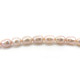 4 x 6 mm - Grade A - Rice-Shaped (Oval) Freshwater Cultured Pearls - White, Peach, Purple (1 Strand or 10 Pearls)