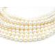 6 mm - Near Round Freshwater Cultured Pearls AA - White - 1 Strand or 10 pc