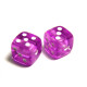 9 mm (0.35 inch) Large Acrylic Cubic Dice Beads, Plastic Cube Beads - (Purple) - 12 Pc.