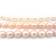 8 x 10 mm - Grade A - Rice-Shaped (Oval) Freshwater Cultured Pearls - White, Peach, Purple (1 Strand or 10 Pearls)