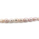 4 x 6 mm - Grade A - Rice-Shaped (Oval) Freshwater Cultured Pearls - White, Peach, Purple (1 Strand or 10 Pearls)