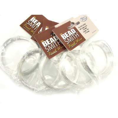 The Bead Smith - Designer Quality - German-Style Round Craft/Jewellery Wire - Silver Plated The Bead Smith - Designer Quality - German-Style Round Craft/Jewellery Wire - Silver Plated