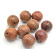 12 mm runde Holzperlen - Natur (braun) - 20 Stk.
