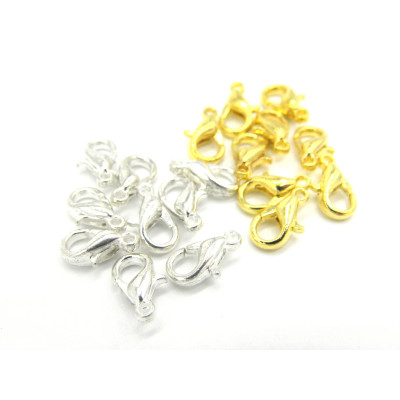 10 mm Small Economy Trigger Clasps/Lobster Clasps Gold/Silver (10 or 50 Pc.)