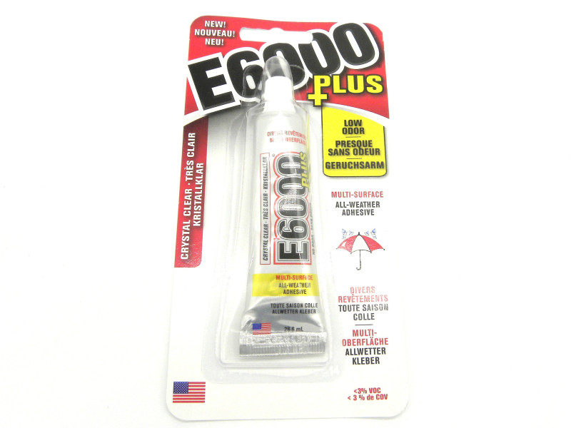 E6000 PLUS Low-Odour Industrial Strength Craft Adhesive (26.6 ml) Medium-Size Tube