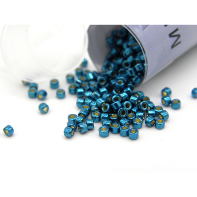 11/0 (2 mm) Miyuki Delica Perlen (7,2 gr Röhrchen) - Galvanized Poseidon Blue (DB2515)
