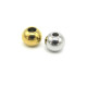 6 mm Solid Round Stainless Steel Spacer Beads - Filler Beads Platinum Silver or Gold Plated (10 pc.)
