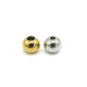 6 mm Solid Round Stainless Steel Spacer Beads - Filler Beads Platinum Silver or Gold Plated (10 pc.)