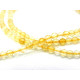 3 mm Mini Round Faceted Natural Citrine Beads - Light Yellow/Yellow