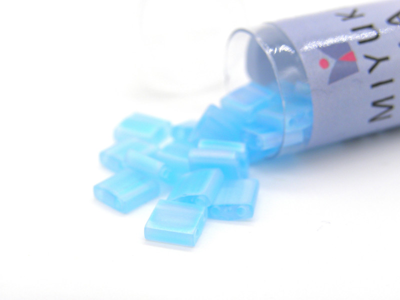 5 mm Miyuki Tila - Matte Tran. Light Blue AB - TL 148FR - 7,2 g Röhrchen