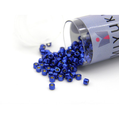 11/0 (1.6 x 1.3 mm) Miyuki Delica Japanese Seed Beads, Cylindrical Seed Beads - DURACOAT Galvanized Navy Blue - DB 2511 - 7.2
