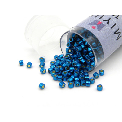 11/0 (1.6 x 1.3 mm) Miyuki Delica Japanese Seed Beads, Cylindrical Seed Beads - DURACOAT Galvanized DK Capri Blue - DB 2514 -