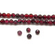 Runde facettierte Granat-Miniperlen 2,8 mm - Strang oder 40 Perlen