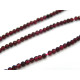 Runde facettierte Granat-Miniperlen 2,8 mm - Strang oder 40 Perlen