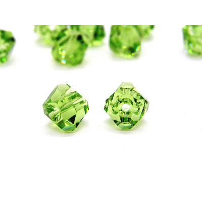 8 mm (0.3 inch) Swarovski® 5020 Faceted Large Helix Beads - Genuine Austrian Crystal - Peridot - 4 pc