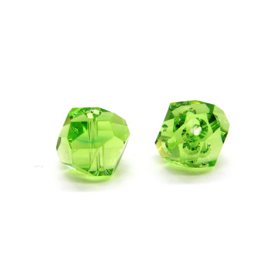 6 mm Swarovski® 5020 Faceted Helix Beads - Genuine Austrian Crystal - Peridot - 4 pc
