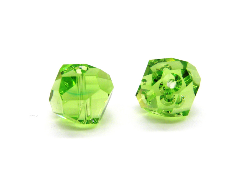 Swarovski® 5020 Facettierte Helix-Perlen - 6mm - Peridot - 4 Stück