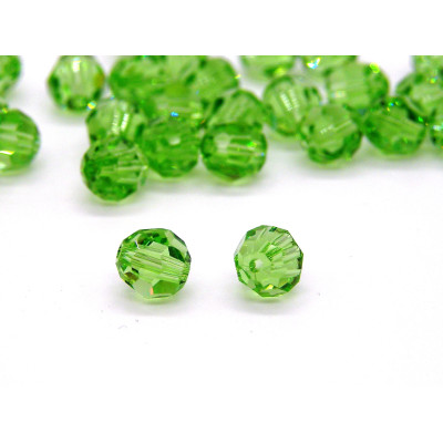 5 mm Swarovski® 5000 Faceted Round Beads - Genuine Austrian Crystal - Peridot - 8 pc.